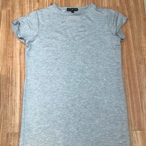 Grey triangle cut t-shirt dress